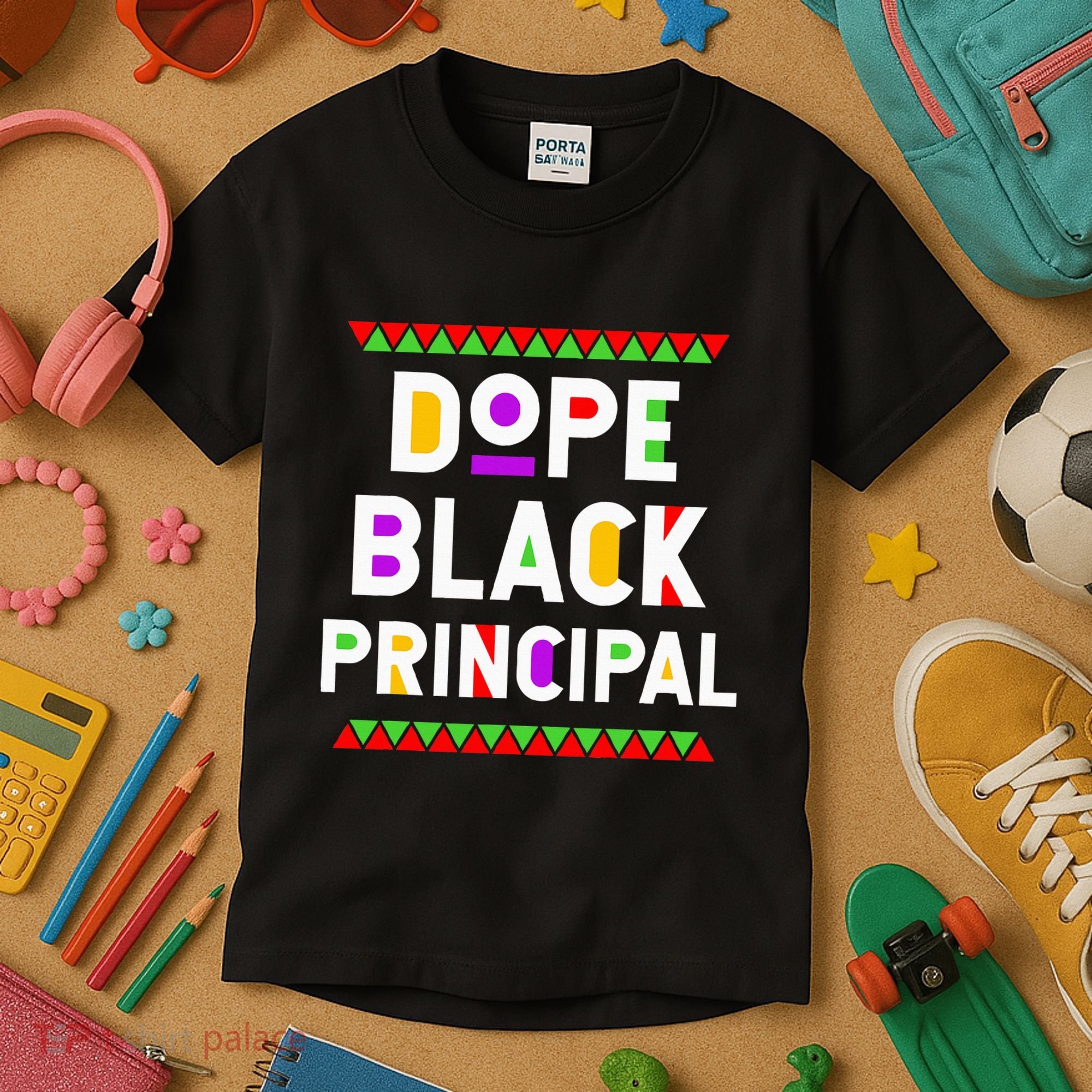 Dope Black Principal African American Job Proud Profession Kids T-Shirt