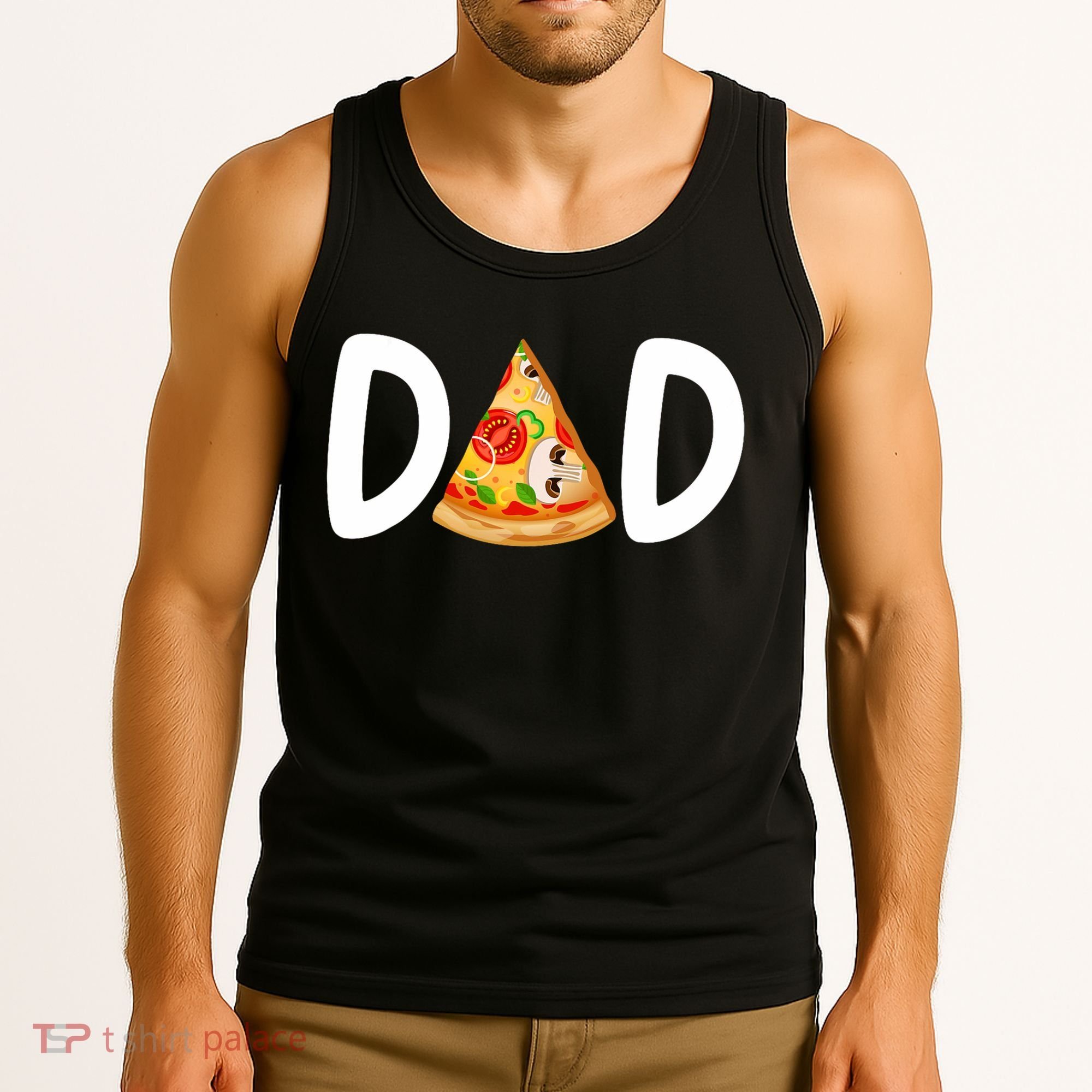 Dad Birthday Pizza 1st Birthday Pizza Family Matching Tank Top