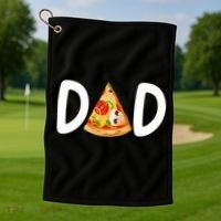 Dad Birthday Pizza 1st Birthday Pizza Family Matching Golf Towel thumb 1