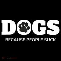 Dogs Because People Suck Funny Rescue Mutt Lovers Women's Hoodie thumb 2