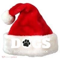 Dogs Because People Suck Funny Rescue Mutt Lovers Santa Hat thumb 0