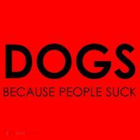 Dogs Because People Suck Santa Hat thumb 1