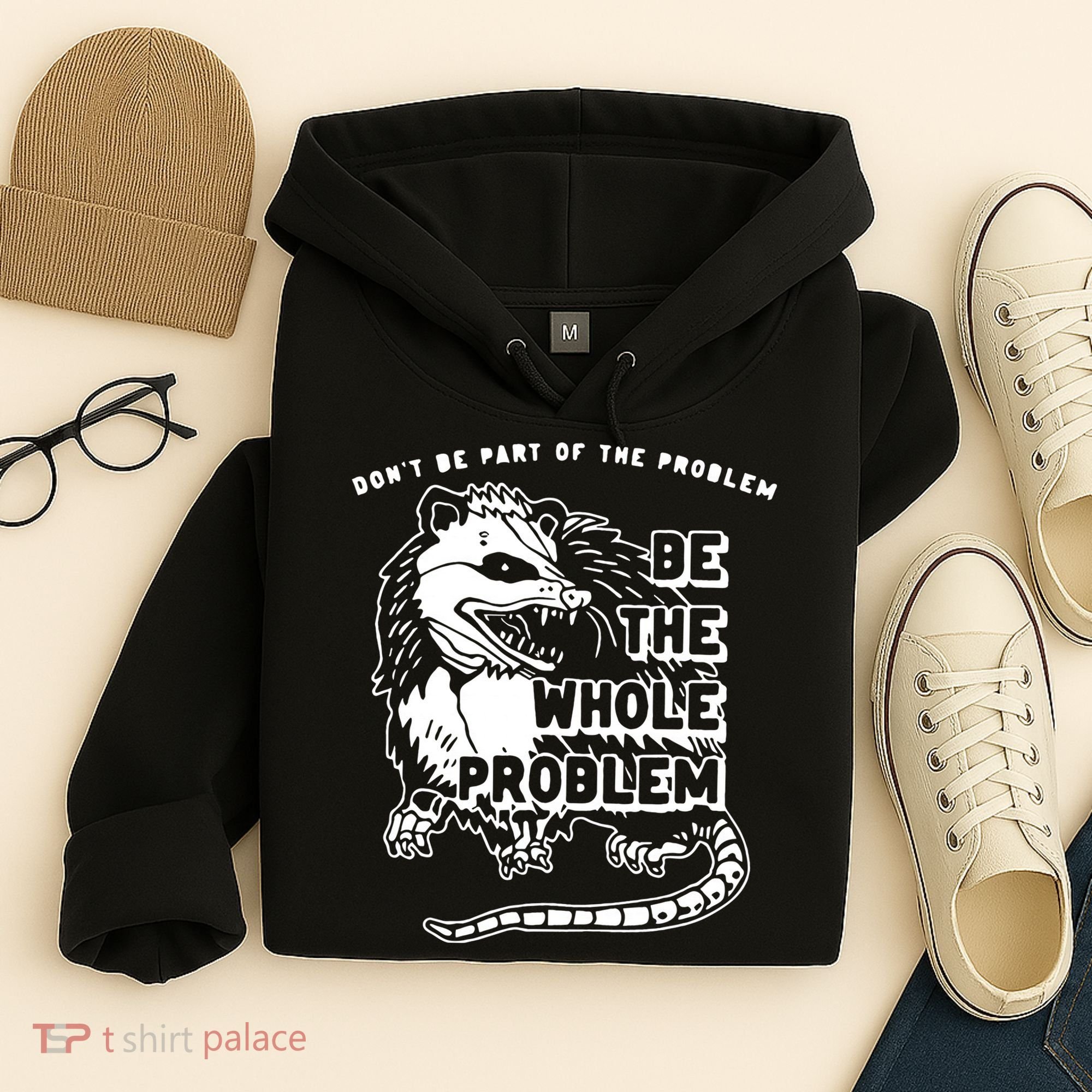 Don't Be Part Of the Problem Be The Whole Problem Funny Gym Hoodie