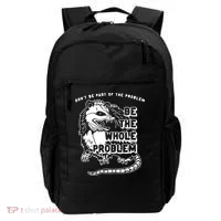 Don't Be Part Of the Problem Be The Whole Problem Funny Gym Backpack thumb 0