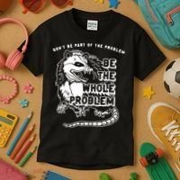 Don't Be Part Of the Problem Be The Whole Problem Funny Gym Kids T-Shirt thumb 3