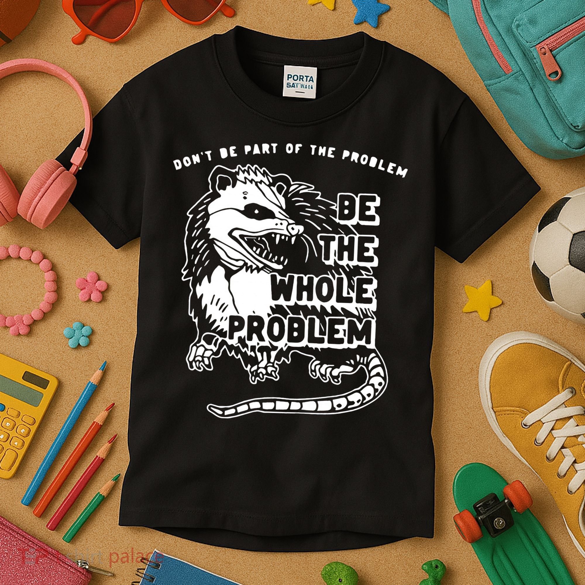 Don't Be Part Of the Problem Be The Whole Problem Funny Gym Kids T-Shirt
