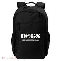 Dogs Because People Suck Funny Rescue Mutt Lovers Backpack thumb 0