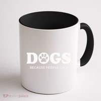 Dogs Because People Suck Funny Rescue Mutt Lovers Coffee Mug thumb 1