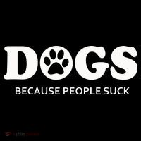 Dogs Because People Suck Funny Rescue Mutt Lovers Women's Hoodie thumb 2