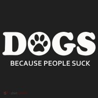 Dogs Because People Suck Funny Rescue Mutt Lovers Hat thumb 2