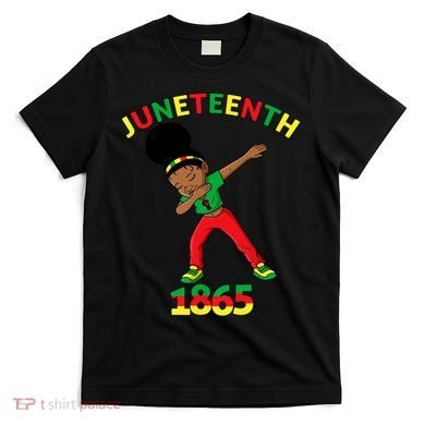 Dabbing Black Princess Juneteenth 1865 Black History T-Shirt