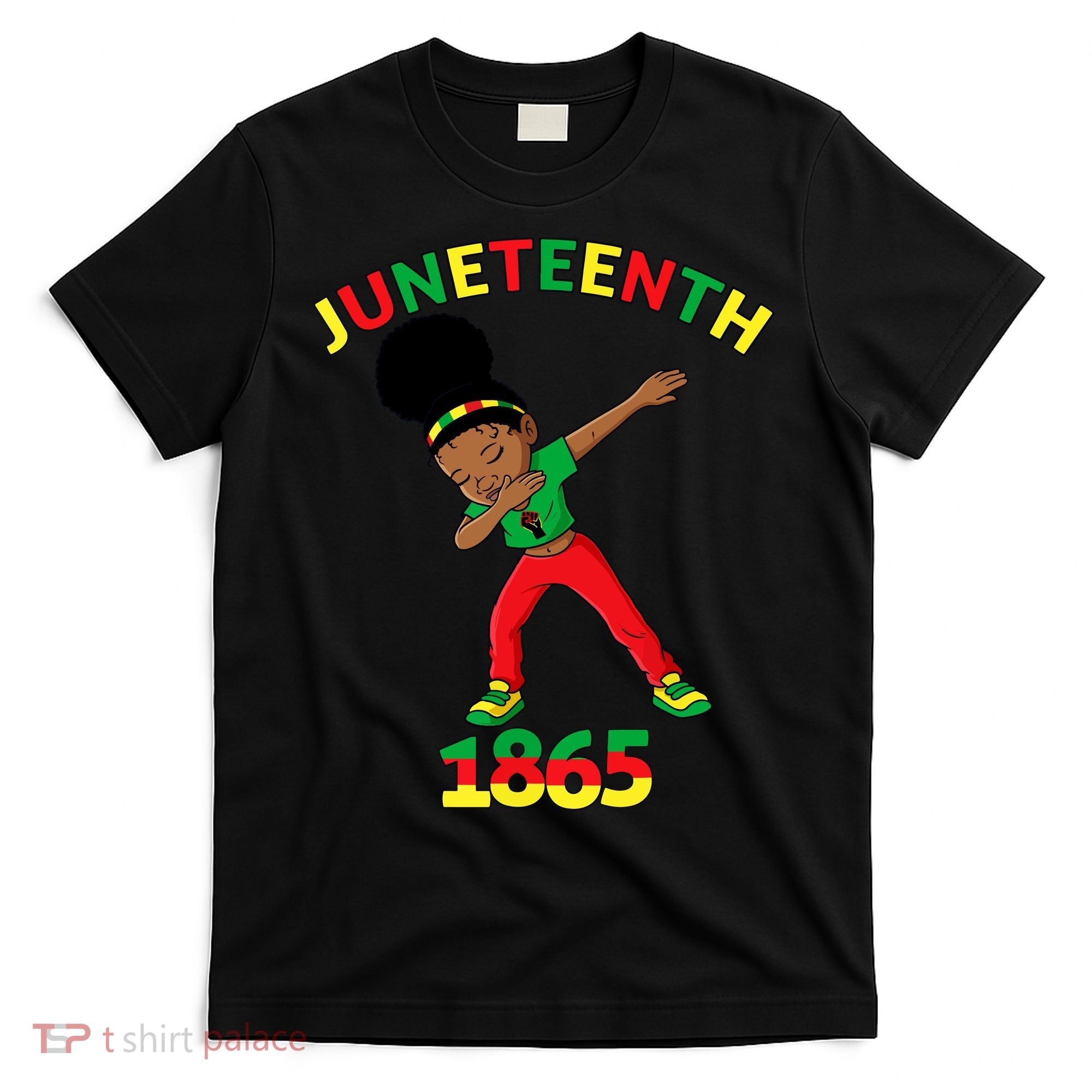 Dabbing Black Princess Juneteenth 1865 Black History T-Shirt