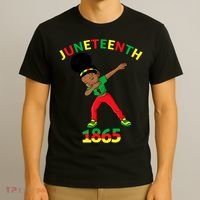 Dabbing Black Princess Juneteenth 1865 Black History T-Shirt thumb 3