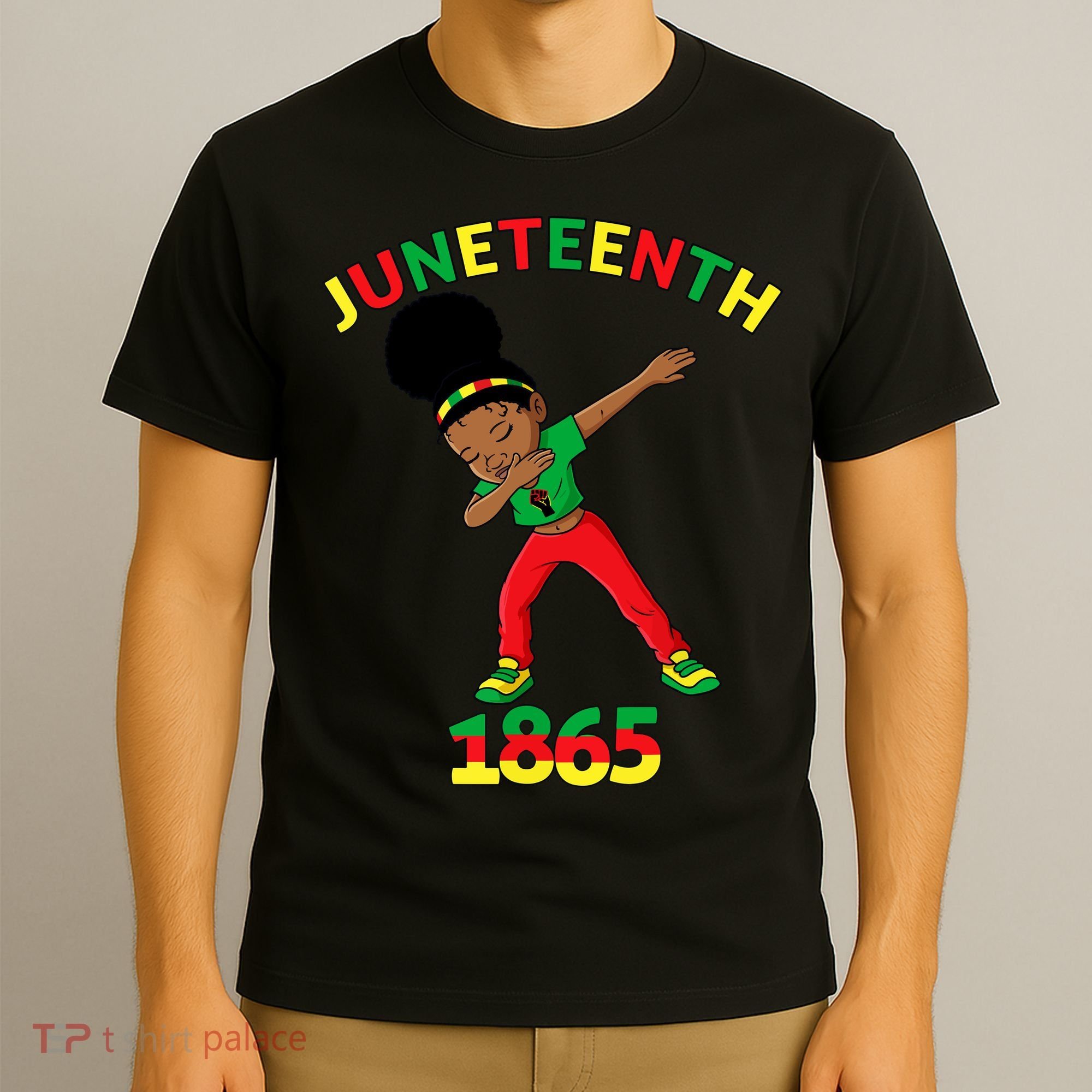 Dabbing Black Princess Juneteenth 1865 Black History T-Shirt