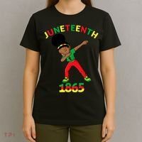 Dabbing Black Princess Juneteenth 1865 Black History T-Shirt thumb 4