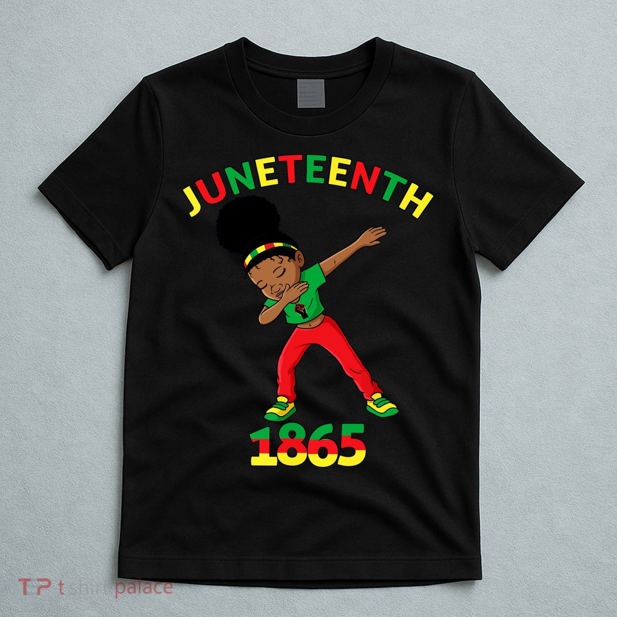 Dabbing Black Princess Juneteenth 1865 Black History T-Shirt