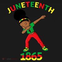 Dabbing Black Princess Juneteenth 1865 Black History T-Shirt thumb 7