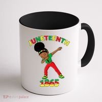 Dabbing Black Princess Juneteenth 1865 Black History Coffee Mug thumb 1