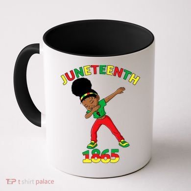 Dabbing Black Princess Juneteenth 1865 Black History Coffee Mug