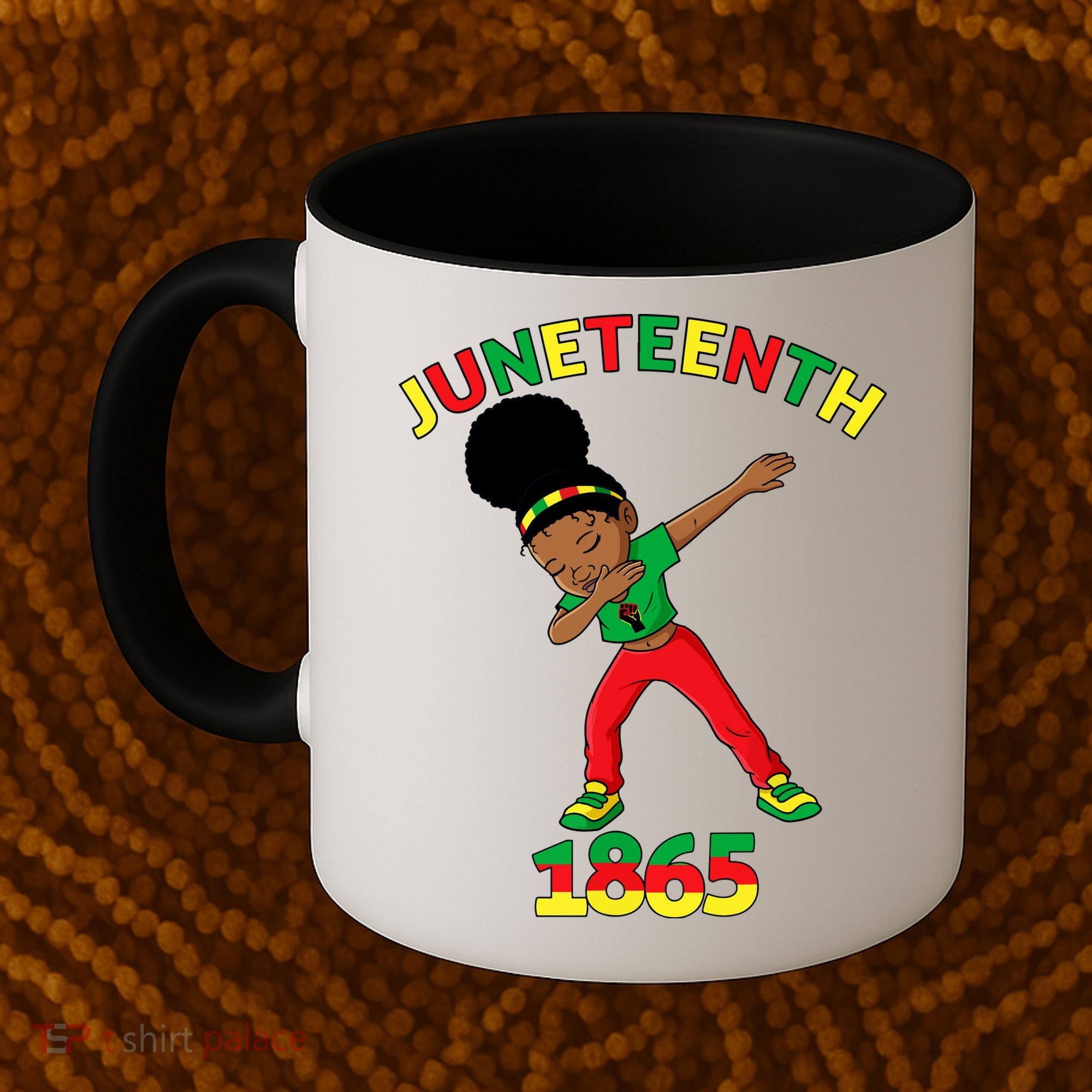 Dabbing Black Princess Juneteenth 1865 Black History Coffee Mug