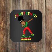 Dabbing Black Princess Juneteenth 1865 Black History Coaster thumb 0
