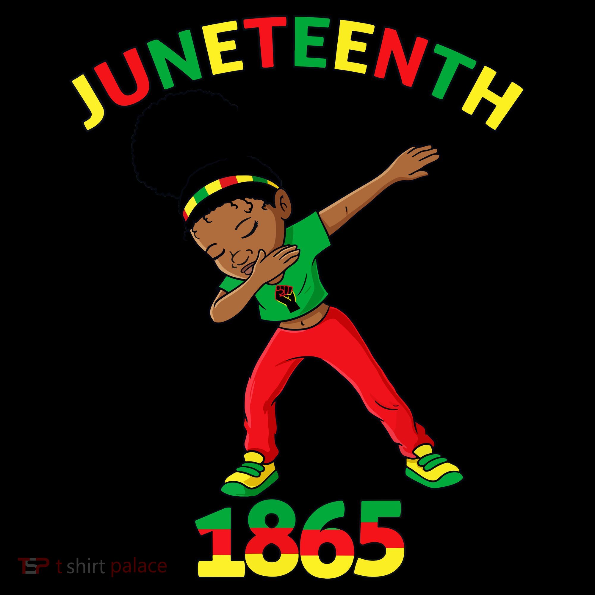 Dabbing Black Princess Juneteenth 1865 Black History Coaster