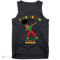 Dabbing Black Princess Juneteenth 1865 Black History Tank Top thumb 0