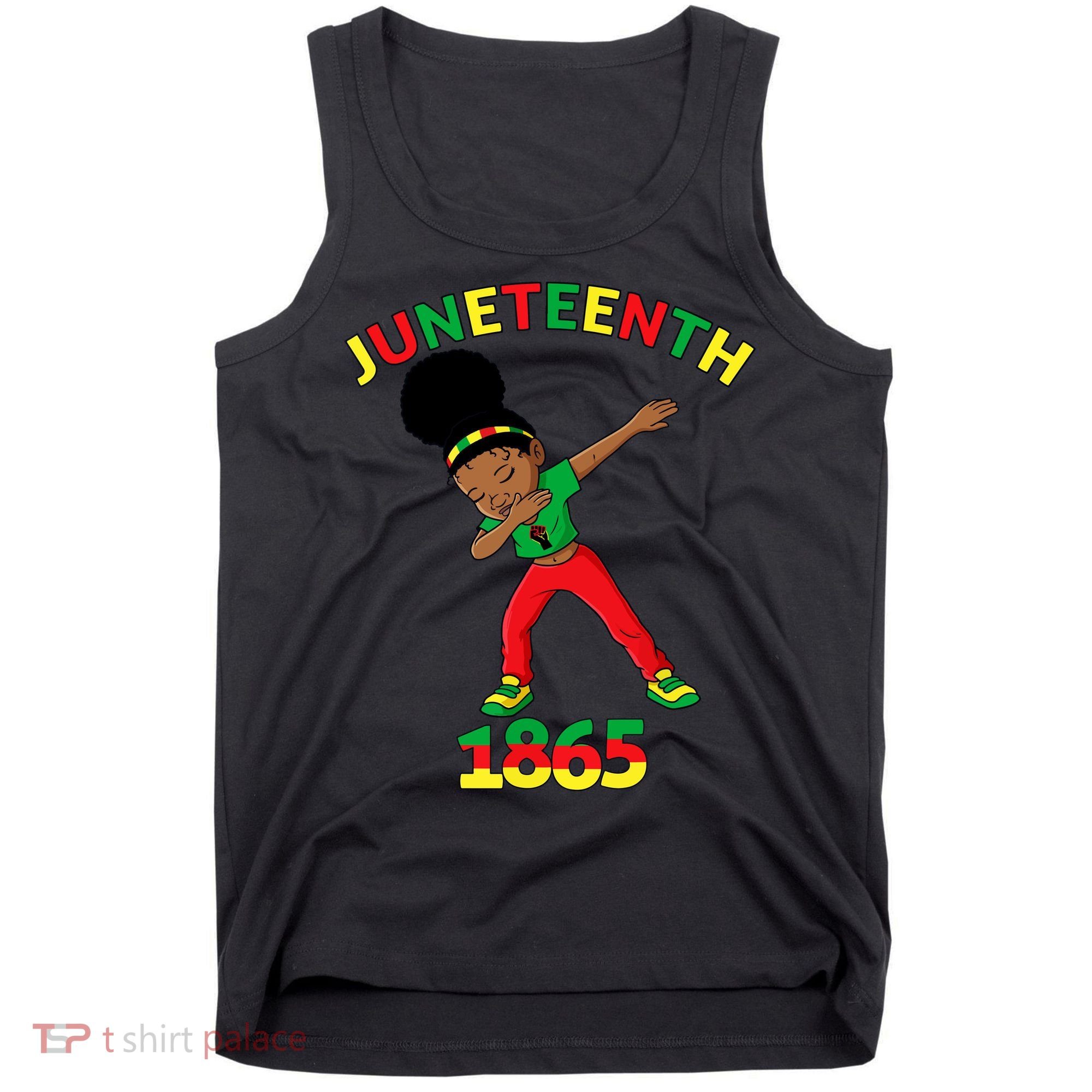 Dabbing Black Princess Juneteenth 1865 Black History Tank Top