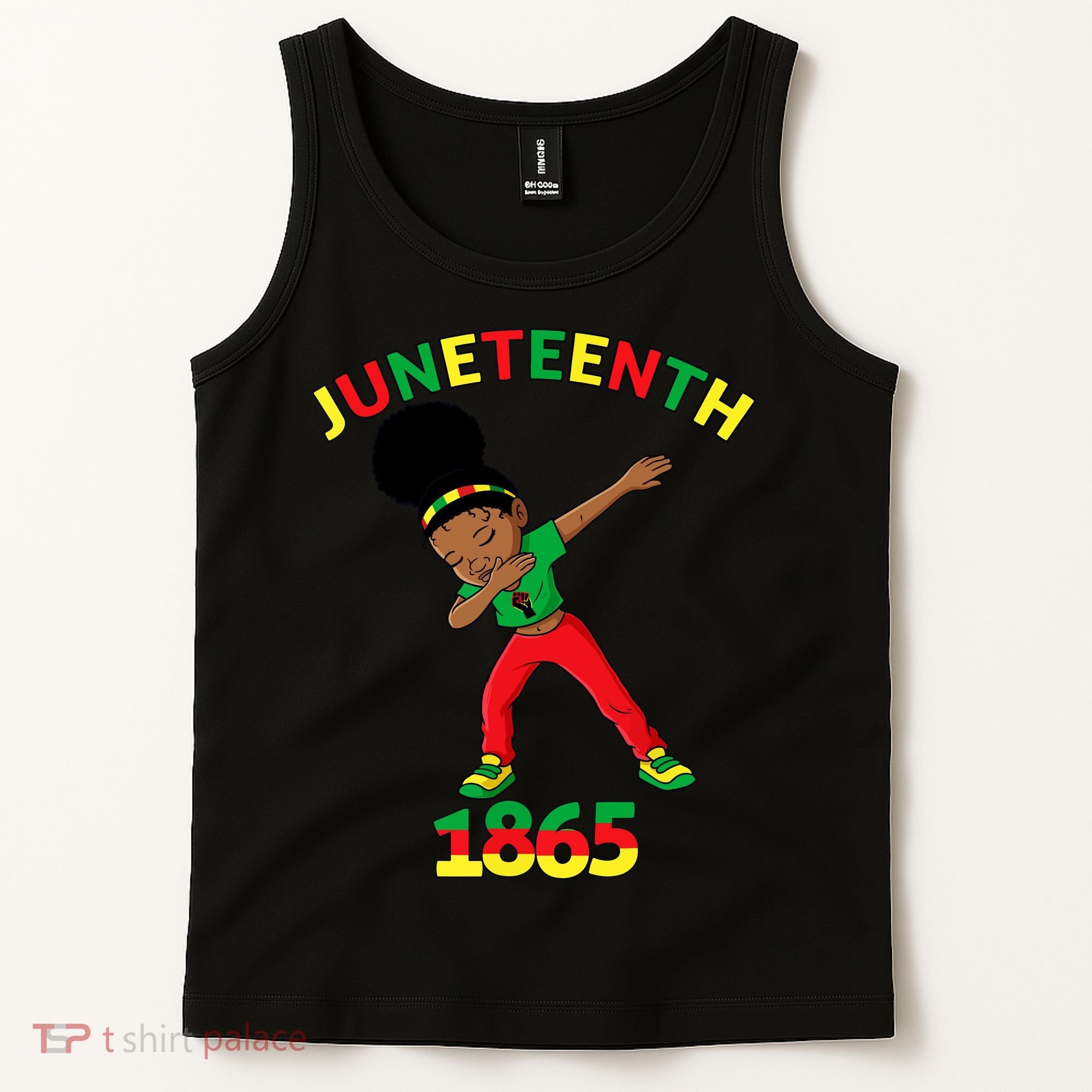 Dabbing Black Princess Juneteenth 1865 Black History Tank Top