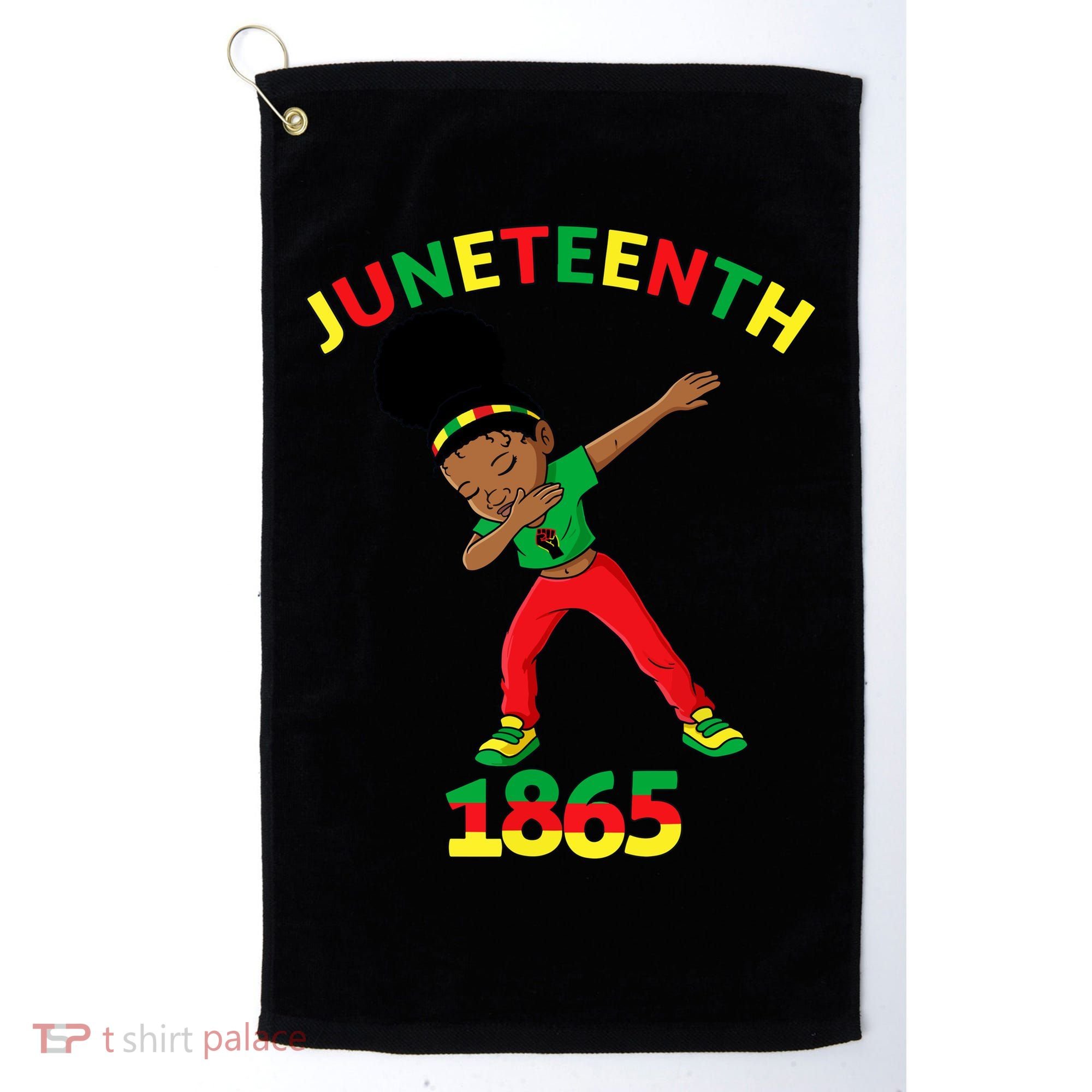 Dabbing Black Princess Juneteenth 1865 Black History Golf Towel