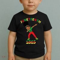 Dabbing Black Princess Juneteenth 1865 Black History Toddler T-Shirt thumb 2