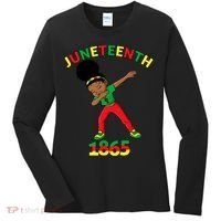 Dabbing Black Princess Juneteenth 1865 Black History Women's Long Sleeve Shirt thumb 0