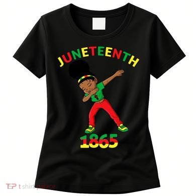 Dabbing Black Princess Juneteenth 1865 Black History Women's T-Shirt