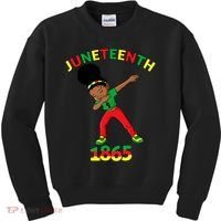 Dabbing Black Princess Juneteenth 1865 Black History Kids Sweatshirt thumb 0