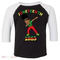 Dabbing Black Princess Juneteenth 1865 Black History Toddler Fine Jersey T-Shirt thumb 0