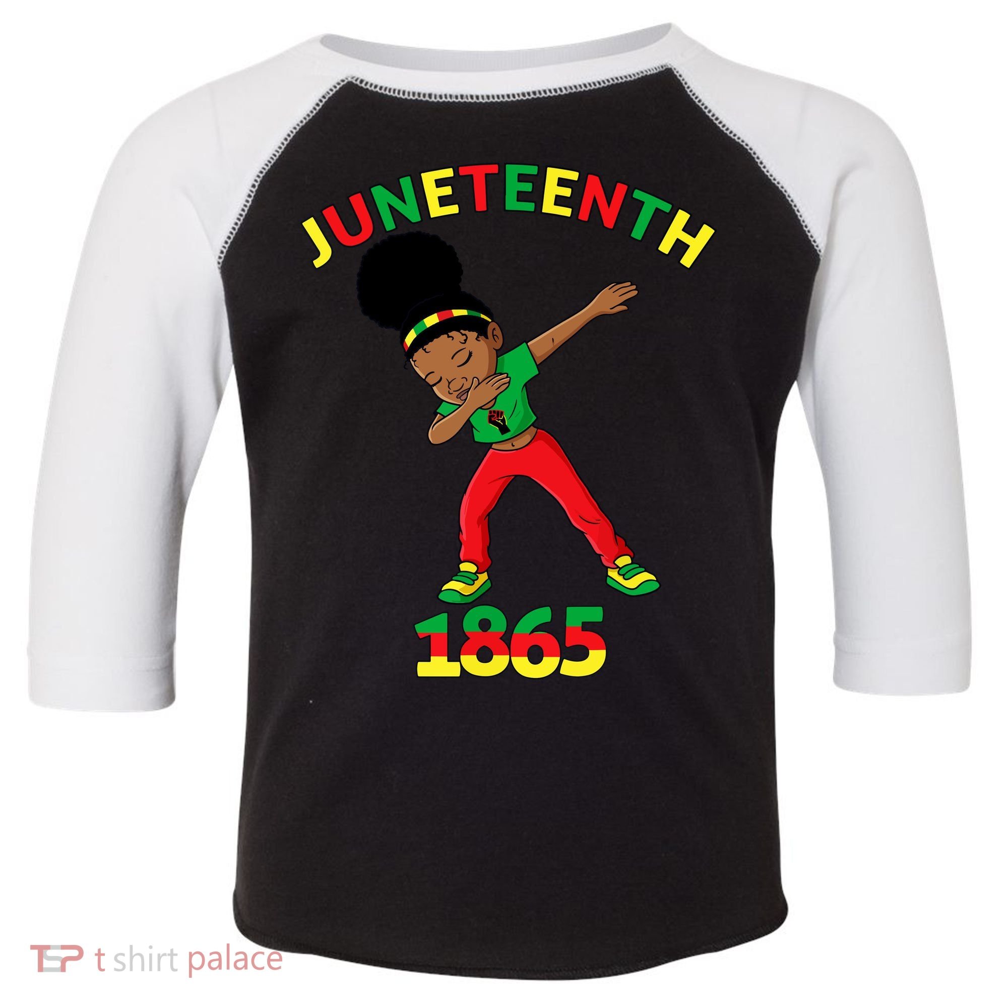 Dabbing Black Princess Juneteenth 1865 Black History Toddler Fine Jersey T-Shirt