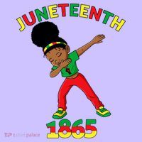 Dabbing Black Princess Juneteenth 1865 Black History Mousepad thumb 1
