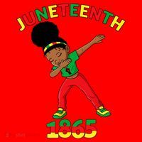 Dabbing Black Princess Juneteenth 1865 Black History Santa Hat thumb 1