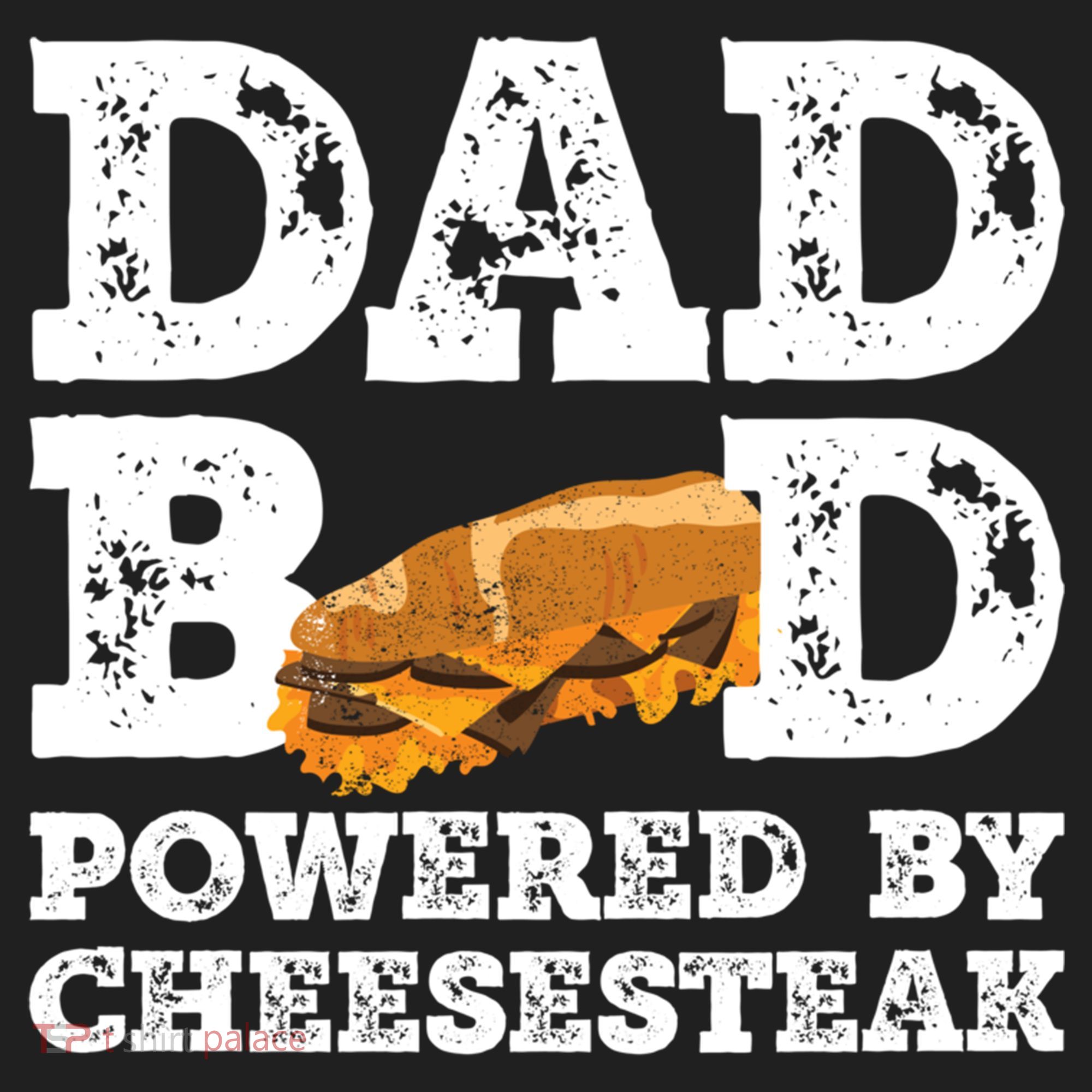 Dad Bod Powered By Cheesesteak Father Figure Graphic Cool Gift Women's Sweatshirt