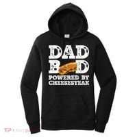 Dad Bod Powered By Cheesesteak Father Figure Graphic Cool Gift Women's Hoodie thumb 0
