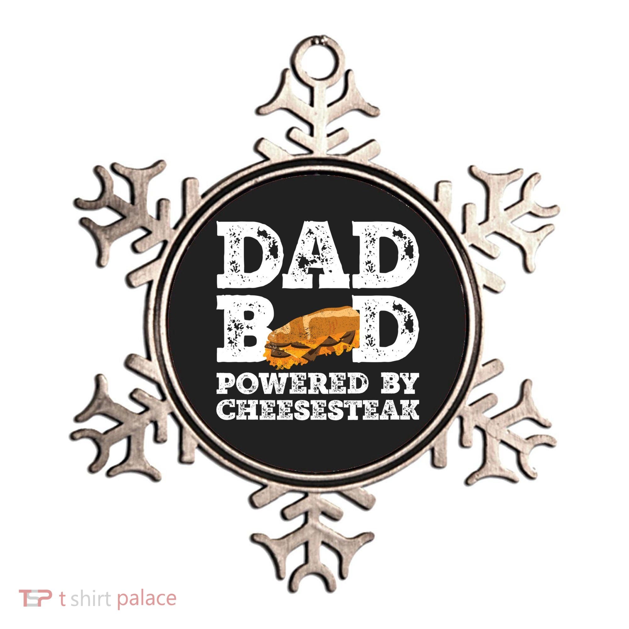 Dad Bod Powered By Cheesesteak Father Figure Graphic Cool Gift Ornament