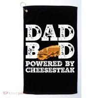 Dad Bod Powered By Cheesesteak Father Figure Graphic Cool Gift Golf Towel thumb 0