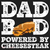 Dad Bod Powered By Cheesesteak Father Figure Graphic Cool Gift Golf Towel thumb 3
