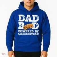 Dad Bod Powered By Cheesesteak Father Figure Graphic Cool Gift Hoodie thumb 2