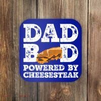 Dad Bod Powered By Cheesesteak Father Figure Graphic Cool Gift Coaster thumb 0