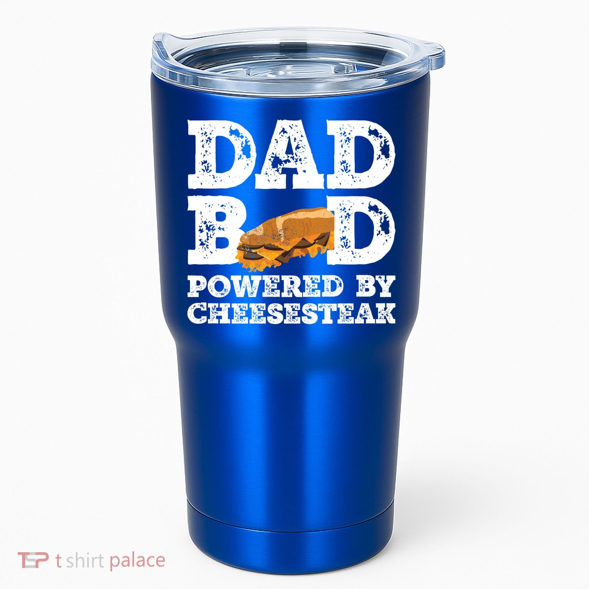 Dad Bod Powered By Cheesesteak Father Figure Graphic Cool Gift Tumbler