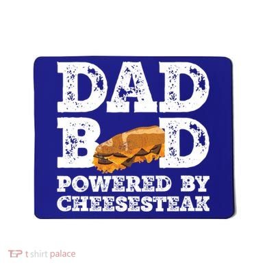 Dad Bod Powered By Cheesesteak Father Figure Graphic Cool Gift Mousepad