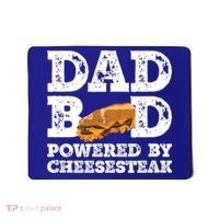 Dad Bod Powered By Cheesesteak Father Figure Graphic Cool Gift Mousepad thumb 0