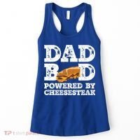 Dad Bod Powered By Cheesesteak Father Figure Graphic Cool Gift Women's Tank Top thumb 0