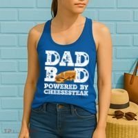 Dad Bod Powered By Cheesesteak Father Figure Graphic Cool Gift Women's Tank Top thumb 2